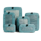 Compression Packing Cubes for Travel (6-Pack / Teal)