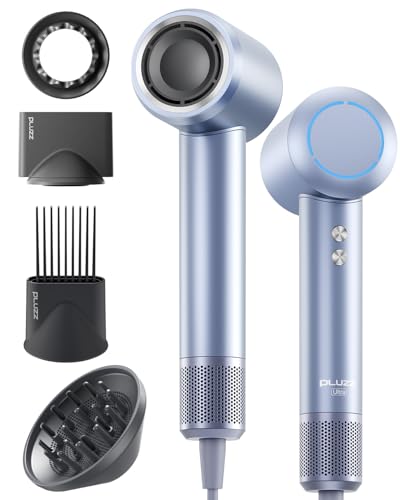 Hair Dryer with Comb & Diffuser Attachment for Curly Hair (Silver-comb)