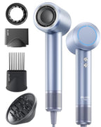 Hair Dryer with Comb & Diffuser Attachment for Curly Hair (Silver-comb)