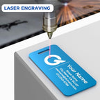 4PCS Personalized Luggage Tag (Blue / Small)