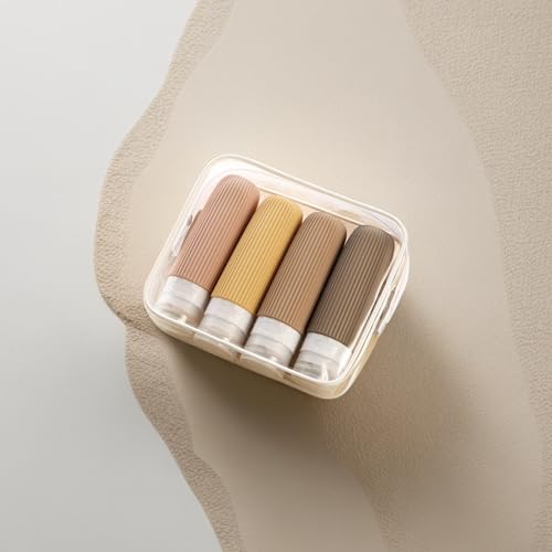 Travel Bottles for Toiletries (3 Ounces / Apricot)
