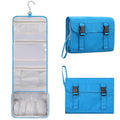 Travel Hanging Toiletry Bag for Women Men with Hanging Hook (02 Blue / Large)