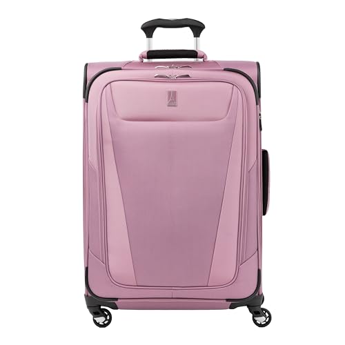 Maxlite 5 Softside Checked Luggage Spinner (Checked-Medium 25-Inch / Orchid Pink Purple)