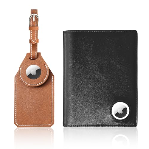 Passport Holder With Luggage Tag (Brown & Black)