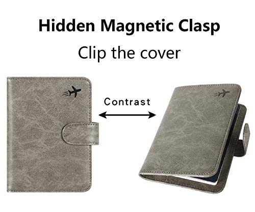 Passport Holder Cover Wallet RFID Blocking (Z _ #Grey / Passport Covers)