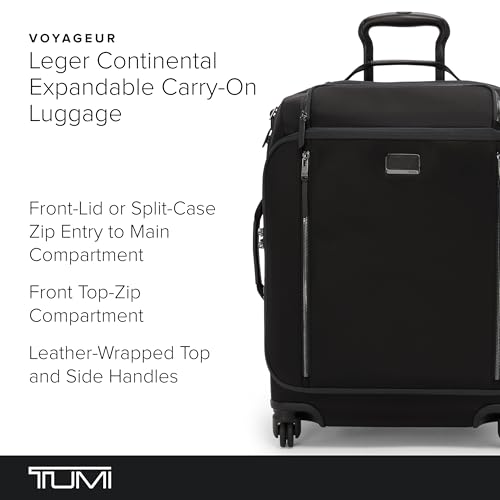 Voyageur Leger 4 Wheeled Luggage (BLACK/GUNMETAL / 21.8" Continental Expandable Carry-on)