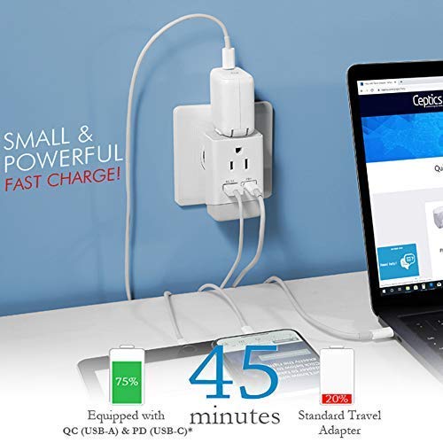 Australia China New Zealand Power Plug Adapter 2 Pack (Off White)