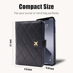 Premium Leather Passport Holder Covers Case (BC-LG BLACK)