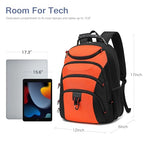 Laptop Backpack for men (15.6 / Orange Black)