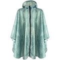 Waterproof Rain Poncho for Women Packable Hooded Raincoat with Pocket (Green Leaf)