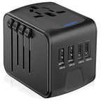 Universal Travel Plug Adapter 5 in 1 Charger (2TYPE C+2USB-Grey black)