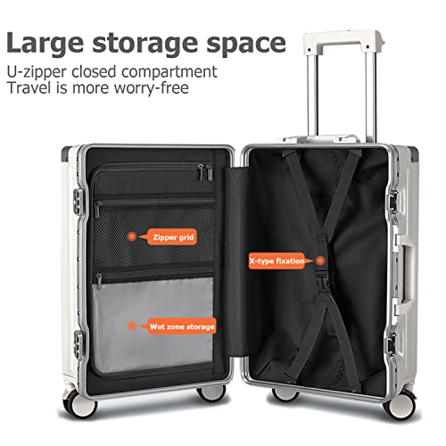 PC Hardside Carry On Luggage (A1-Ivory White (zipperless closure) / 22.5")
