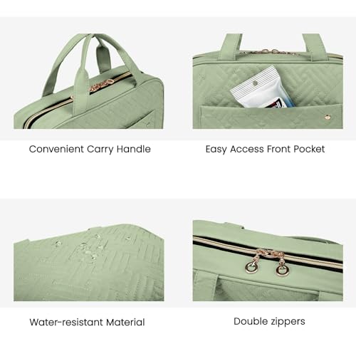 Toiletry Bag Travel Bag with Hanging Hook (Large / Green)