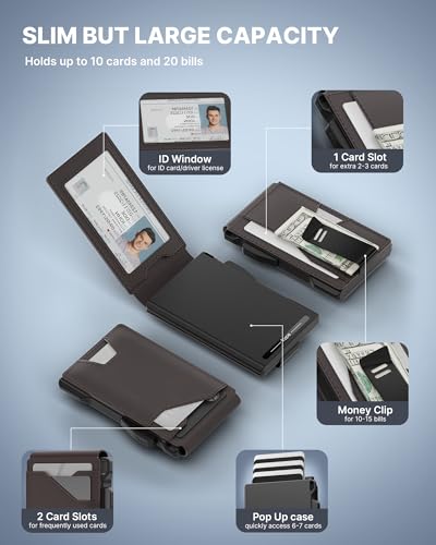 Tactical Wallet for Men Card Holder (Dark Brown)