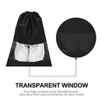 12PCS Shoe Bags for Travel (12 Pack - Black)