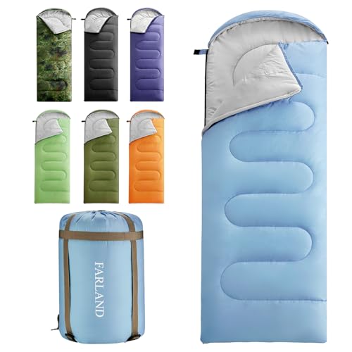Sleeping Bag for Adults (Sky Blue / 87"x29.5")