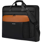 Garment Bag for Travel Large Men Suit Bag Up to 3 Suits Dress Carry on Garment Bags for Business Trips (Black-brown)