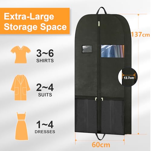 Travel Garment Suit Bag 54" for Hanging Clothes for Men Suits Shirts Coats (54" 2PK)