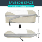 Compression Packing Cubes 10 Set (Beige / 10 pcs)