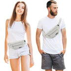 Large Grey Fanny Pack Crossbody Bags for Women Men Fashion Waist Bag (Cloud Grey / Large)