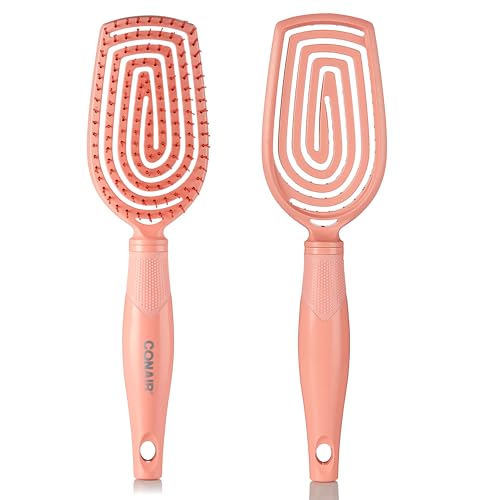 Hair Brush Scalp Care Detangling (1 Count (Pack of 1) / Coral Pink)