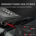 TSA Approved Luggage Locks with Search Alert Indicator (Black)