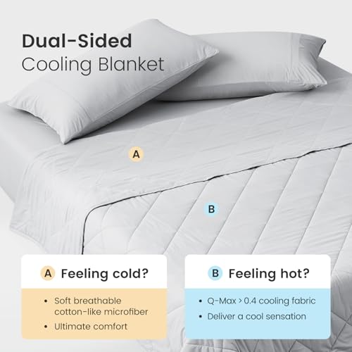 Cooling Blanket for Hot Sleepers King Size (Cool Grey / King (108" x 90"))
