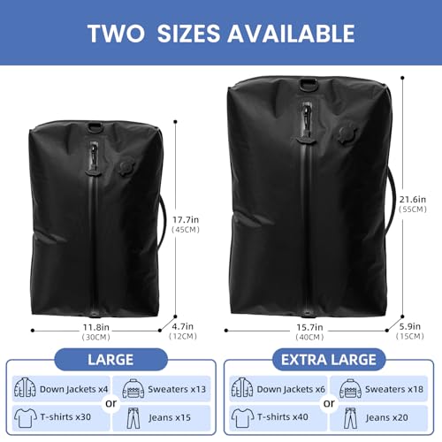 TPU Vacuum Bag for Travel (Jet Black / Large)