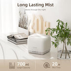 Essential Oil Diffuser for Home Large 700 ml Humidifier (White)