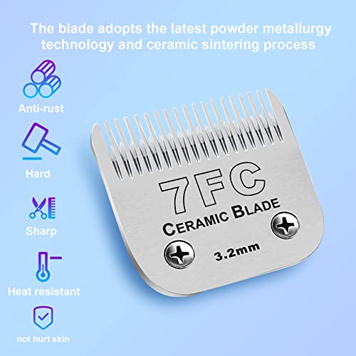 Dog Grooming Ceramic Blades Set (7fc/5fc/4fc/3fc (4 Pack))