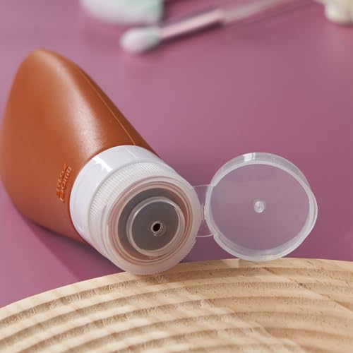 Travel Bottles for Toiletries (Brown 3oz / 3 Ounce)