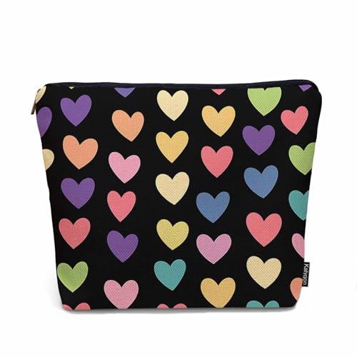 Makeup Bag Heart Makeup Bags For Purse Pouch (9 x 7.1 inch / Heart)