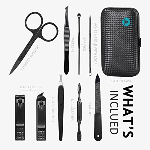 Manicure Set 9 in 1 Stainless Steel (Blue-big Nail Clipper)