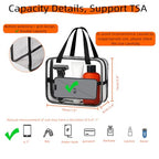 2PCS Small TSA Approved Clear Travel Toiletry Bags for Men Women (2PCS Small)