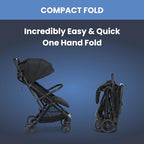 Icon Ultra Compact Lightweight Everyday & Travel Stroller (Black)