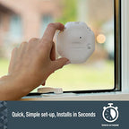 120 dB Wedge Door Stop Security Alarm (White/Red)