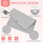 Oversize Silicone Heat Resistant Mat for Hair Tools (Grey)