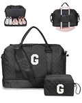 Birthday Gifts Girls Personalized Overnight Bags Monogram Bags (Black / G)