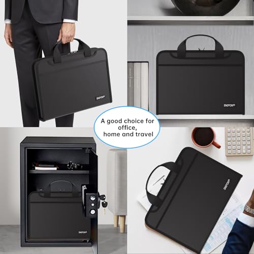 Accordion File Organizer (Black / 14.2" x 10.4" x 2")