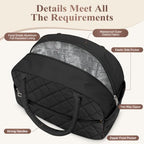 Lunch Bag Lunch Box for Women Men Insulated Reusable Large Lunch Tote Bag Adult Leakproof Simple Cooler Bag for Office Work Picnic Beach or Travel (B-Black / Medium - 10L)