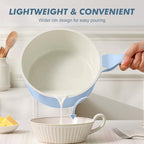 Ceramic Nonstick Saucepan with Lid 1.5 QT (Glacier Blue / 1.5 Quarts)
