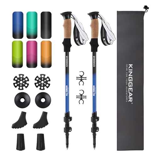 Trekking Poles 7075 Aluminum Lightweight Hiking Sticks (Dark blue)