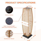 Outdoor Floor Lamp Solar Lantern (1 PC Large / Crossover Natural)
