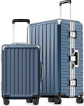 2 Piece Zipperless Luggage Set (Ocean Blue / 1 - 2 Piece Set (20/28))