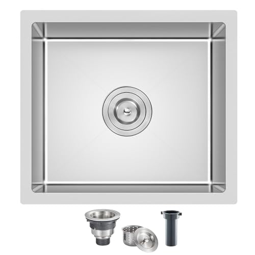 18 x 18 Inch Undermount Kitchen Sink (Brushed / D18"xW18"xH9")
