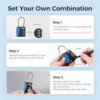 TSA Approved Travel Luggage Locks (Navy / 1 Pack)