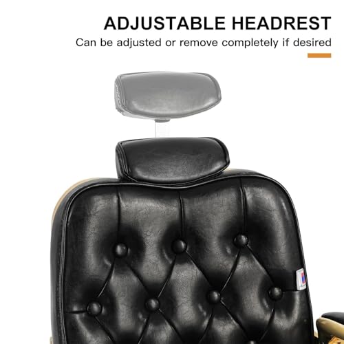Barber Chair Salon Chair Heavy Duty Barber Chair (Gold)