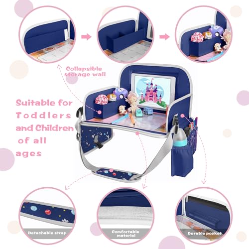 Car Seat Tray for Kids (Navy Space)