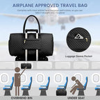 Women Weekender Travel Duffle Bag (26-Black Basic - 3 PCS / Large)