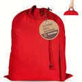 LFH Home Cotton Rich Large Premium Canvas Laundry Bag (28"x36" (Pack of 1) / Red)